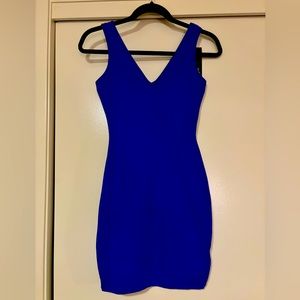Blue body con dress